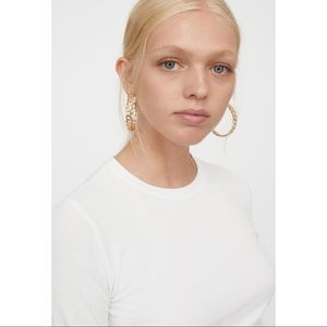 NWT H&M White Long Sleeve Tee